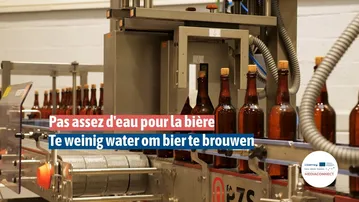 Te weinig water om bier te brouwen